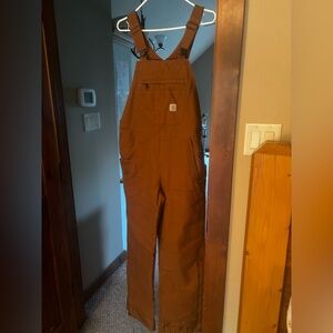 Carhartt Tan Relaxed Fit Duck Overalls